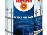 Antikoroziniai dažai ALPINA Direkt Auf Rost, juodos spalvos, šilko blizgesio, tiesiai ant rūdžių, 0,75 l