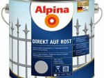 Antikoroziniai dažai ALPINA Direkt Auf Rost, sidabrinės spalvos, šilko blizgesio, tiesiai ant rūdžių, 2,5 l