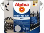Antikoroziniai dažai ALPINA Direkt Auf Rost, Matiniai, šviesiai pilkos spalvos, RAL 7001, 2,5l
