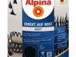 Antikoroziniai dažai ALPINA Direkt Auf Rost, Matiniai, juodos spalvos,  RAL9005, 0,75l