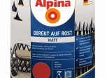 Antikoroziniai dažai ALPINA Direkt Auf Rost, Matiniai, raudonos spalvos, RAL3000, 0,75l
