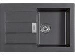 Plautuvė FRANKE S2D611-78 Xl, 50 x 78 cm, tektonito, su užkemšamu ventiliu, "carbon" spalvos, Vokietija