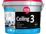 Vandeniniai dažai luboms VIVACOLOR Ceiling 3 Ap, 2,7 l, balti, visiškai matiniai