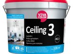 Vandeniniai dažai luboms VIVACOLOR Ceiling 3 Ap, 9 l, balti visiškai matiniai