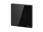 Išmanusis jungiklis SONOFF T3Eu3C-Tx, 3 kanalų, 240W/kanalui, 230V, vald. lieč. mygt., programėle, Wi-Fi, balsu ir SONOFF pulteliu (nėra), juodas, IM190314020