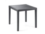 Plastikinis stalas KING, kvadratinis 78 x 78 cm, sp. antracitas, maks. apkrova iki 60kg
