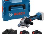 Akumuliatorinis kampinis šlifuoklis BOSCH Professional, GWS 18 V-8, 18 V, maks. disko skersmuo 125 mm, komplekte 2 x 5,0 Ah akumuliatoriai ir kroviklis, lagaminas, 06019N9003
