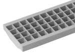 Plastikinės grotelės latakui DAKOTA PEGASUS® PLUS, pilkas, 1000 x 130 mm