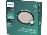 Montuojamas šviestuvas panelė PHILIPS Meson, įleidžiama, LED 16,5 W, 3000K, 1660lm, apvali, juodos sp., 165 mm skersmens