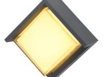 Lauko šviestuvas GLOBO Jalla, LED 12W, 230V, 1214 lm, 3000K, IP54, sieninis, keturkampas, aliuminis, antracito sp., 160 x 160 x 100 mm, 34480