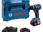 Akumuliatorinis smūg. gręžtuvas BOSCH Professional GSB 18 V-65, 18 V, komplekte 2 x 5,0 Ah akumuliatoriai ir kroviklis, lagaminas, 06019N3303