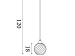 Pakabinamas šviestuvas SEARCHLIGHT Radiance, E27, 1 x 60W, 230V, 200 x 200 x 250 mm, maksimalus aukštis 1200 mm, 44520CP