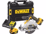Akumuliatorinis diskinis pjūklas DEWALT DCS512P2-QW, 12 V, komplekte 2x5,0 Ah akumuliatoriai ir kroviklis