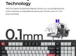 Belaidė žaidimų klaviatūra KEYCHRON Q5 HE, 96% mechaninė, baltos sp., Q5H-P1