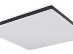 Išmanusis lubinis LED šviestuvas GLOBO Ully Smart Light, 24W, 230V, 2400 lm, 2700-6000K, su 2xAA el., pultu, vald. per progr., dimer., matinis juodas, 485x485x60 mm, 48025BSH