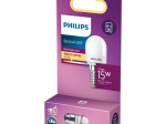 LED lempa PHILIPS, 1,7W (=15W), E14 T25, šaldytuvui, 220-240V, 2700K, 150 lm, matinė