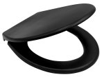 Klozeto dangtis RIDDER Reno, lėtai nusileidžiantis, juodas matinis, UF, 02131110