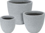 Lauko vazonas, cementinis, pilkos sp., 30 x 30 x 27 cm.