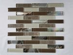 Mozaika MONA MOSAICS Td2010, 298 x 300 x 8 mm, 11 vnt./dėž., stiklo, spl. ruda/kreminė