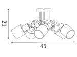 Pakabinamas šviestuvas SEARCHLIGHT Knot, E14, 5 x 40W, 230V, 450 x 450 x 210 mm, 23605-5BK