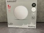 Specialiųjų patalpų LED šviestuvas EUROLIGHT Hamburg, 36W, 4000K, 3600 lm, IP65, virštinkinis, baltos sp., apvalus, 320 x 65 mm, PL-R-36W-4000K