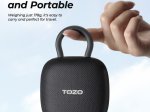 Kolonėlė TOZO SoundGo, baterijos talpa 1200 mAh, 10W, Bluetooth 5.4., veikimo laikas vienu pakrovimu 20 val. IPX5, nešiojama Bluetooth kolonėlė, juodos sp., PA00K1