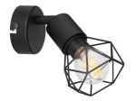 Kryptinis šviestuvas GLOBO Xara I, E14, 1 x 40W, 230V, juodos sp., 80x135x130 mm