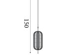 Pakabinamas LED šviestuvas SEARCHLIGHT Capsule, 19W, 230V, 3000K, 2128lm, satino spalvos žalvario metalo ir akrilo gaubtas, dimeriuojamas, 150 x 150 x 410 mm, maksimalus aukštis 1500 mm, 28803SB