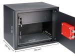Seifas HOMESAFE HV30 GUN T K, 300 x 380 x 300 mm, raktinė spyna, 25L