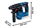 Akumuliatorinis perforatorius BOSCH Professional GBH 18 V-18, 18 V, komplekte 2 x 2,0 Ah akumuliatoriai ir kroviklis, lagaminas, 0611927001