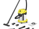 Drėgno ir sauso valymo dulkių siurblys KARCHER WD 3 S V-17/6/20, Car, slėgis iki 180 bar, vandens srautas 600 l/h, galia 3 kW, 1.628-149.0