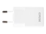 Telefono įkroviklis DELTACO USBC-AC156, 1xUSB-C, 30W, plonas, baltos sp.