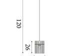 Pakabinamas šviestuvas SEARCHLIGHT Swizzle, E27, 1 x 60W, 230V, 200 x 200 x 260 mm, maksimalus aukštis 1200 mm, 55620SM