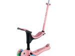 Paspirtukas GLOBBER Go Up Sporty Lights V2, pastelinis rožinis, apkrova iki 20kg