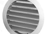 Lauko ventiliacijos grotelės ALNOR USAV-125, pagamintos iš aliuminio ir nerūdijančio plieno tinklelio, 125 mm