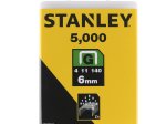 Kabės STANLEY, 6 mm, 5000 vnt, G tipas