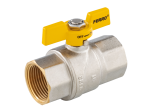 Rutulinis ventilis dujoms FERRO G61, 1", trumpa rankena, vidus/vidus, KGMN3