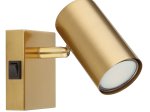 Kryptinis šviestuvas GLOBO Robby, GU10, 1 x 25W, 230V, aukso sp., 70x100x130 mm