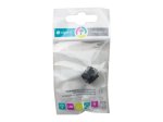 Jungiklis klavišinis DPM, 10 A, 250 V, 2 kontaktų, ON/OFF, apvalus, juodos sp.