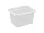 Daiktadėžė PLAST TEAM Basic Box, su dangčiu, skaidri, 38 x 21,7 x 28,5 cm, 15 l