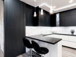 MDF sienų lentjuostė LINEA SLIM, spl. black/black, 2650x150x30 mm, dekoratyvinė