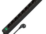 Ilgiklis BRENNENSTUHL Eco-Line, 10 lizd., 3m, su įž., su jungikliu, 3x1,5, juodos sp., 1159300010