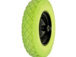 Karučio ratas HERVIN CONSTRUCTION PU, pilnaviduris, 4,00-8, PU gumos, su metaliniu disku, žalia sp., PU4.00-8