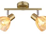 Kryptinis šviestuvas GLOBO Zachery, E14, 2 x 40W, 230V, geltonos sp., 250x130x190 mm