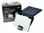 LED prožektorius TOPE Vista, Įkr. saulės elementais, 10W, su mikrobangų judesio davikliu, 1200lm, 4000K, IP54, 50.000 val., juodas, 290x178x140mm.