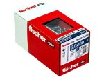 Medsraigčiai FISCHER, 6,0 x 80 mm, baltai cinkuoti, TORX, 100 vnt.