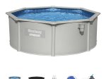 Baseinas BESTWAY Hydrium, karkasinis, cinkuoto plieno korpusas, su priedais, 366x122 cm, 56574