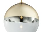 Pakabinamas šviestuvas GLOBO Varus, E27, 1 x 40W, 230V, aukso sp. metalas, skaidrus/aukso sp. stiklas, 330 x 1200 mm, 15858