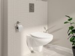 Klozetas GROHE BAU CERAMIC, pakabinamas, berėmis, lėtai nusileidžiantis dangtis su greito nuėmimo f-ja, baltas, 39351000