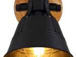 Kryptinis šviestuvas GLOBO Gunther, E27, 1 x 60W, 230V, juodos, aukso sp., 140x180x170 mm